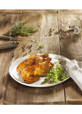 halbes-poulet-grilliert-rosmarin-rucola-salat