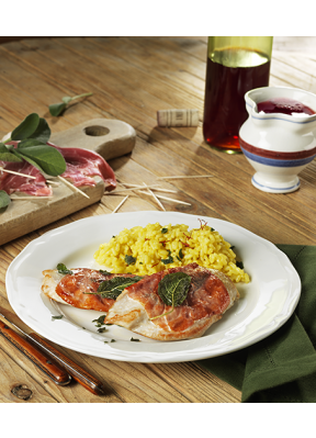 poulet-saltimbocca-salbei-risotto-rotwein