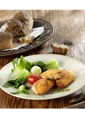 pouelt-schenkel-steak-fenchel-tomate-brot