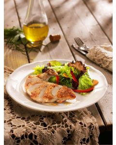 poulet-filet-salat-oelflasche-besteck